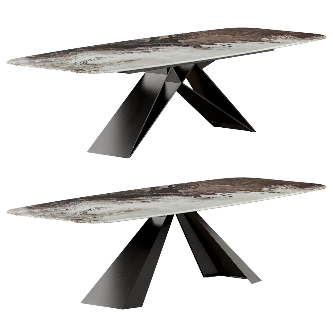 Premier and Eliot Crystalart by Cattelan Italia Dining Table