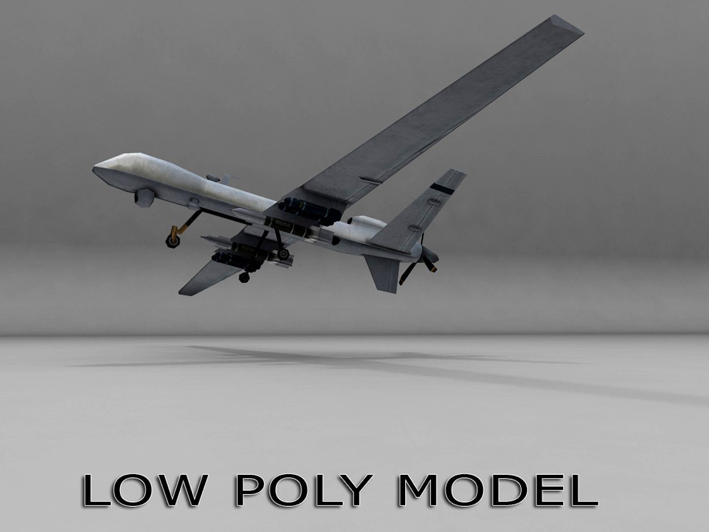 Low poly MQ-9 Reaper drone