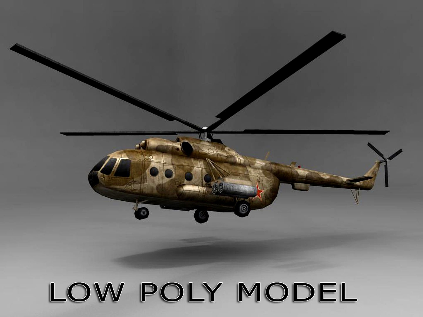 Low poly Mi_8 helicopter