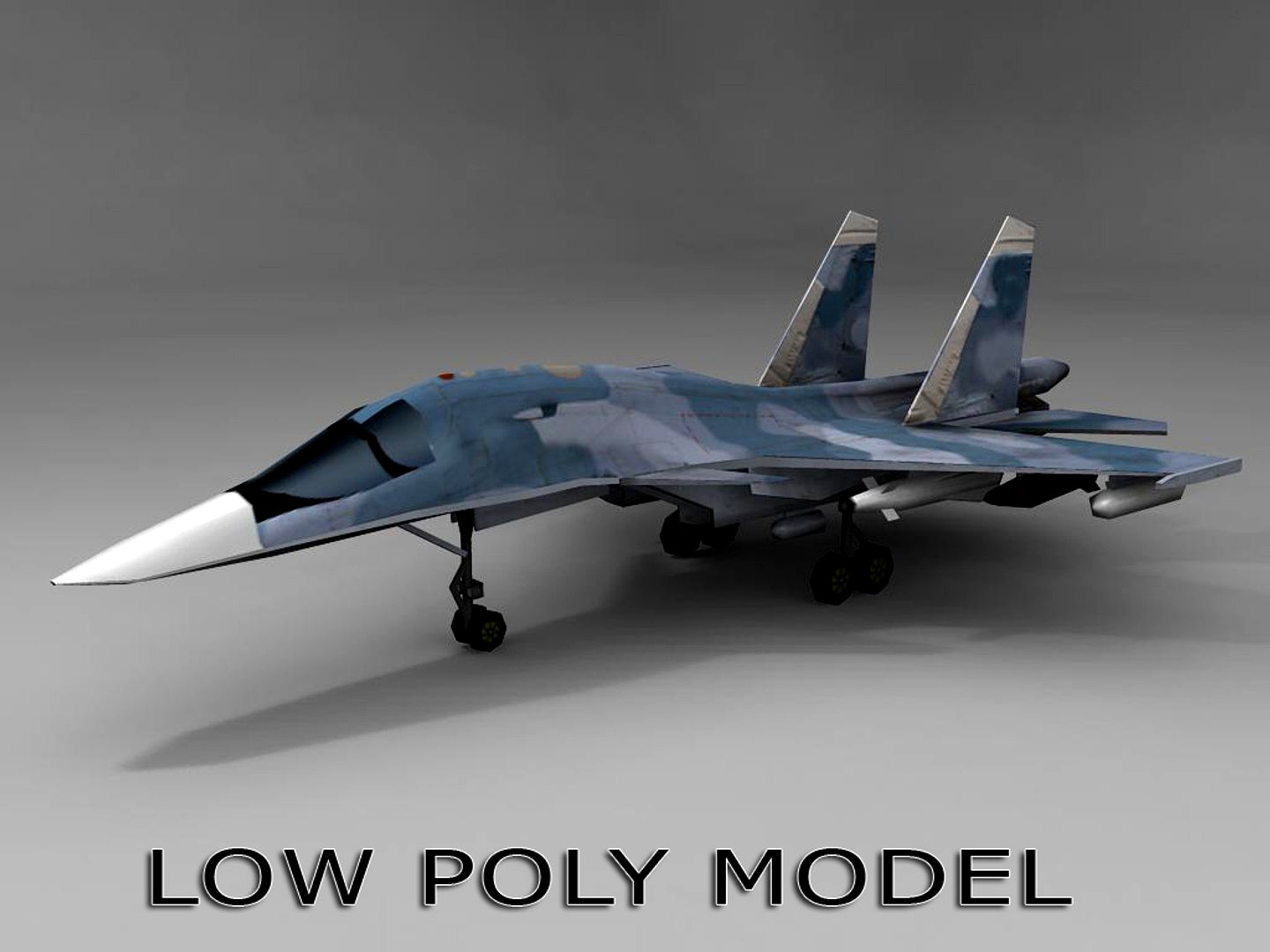 Low poly Su-34 fighter