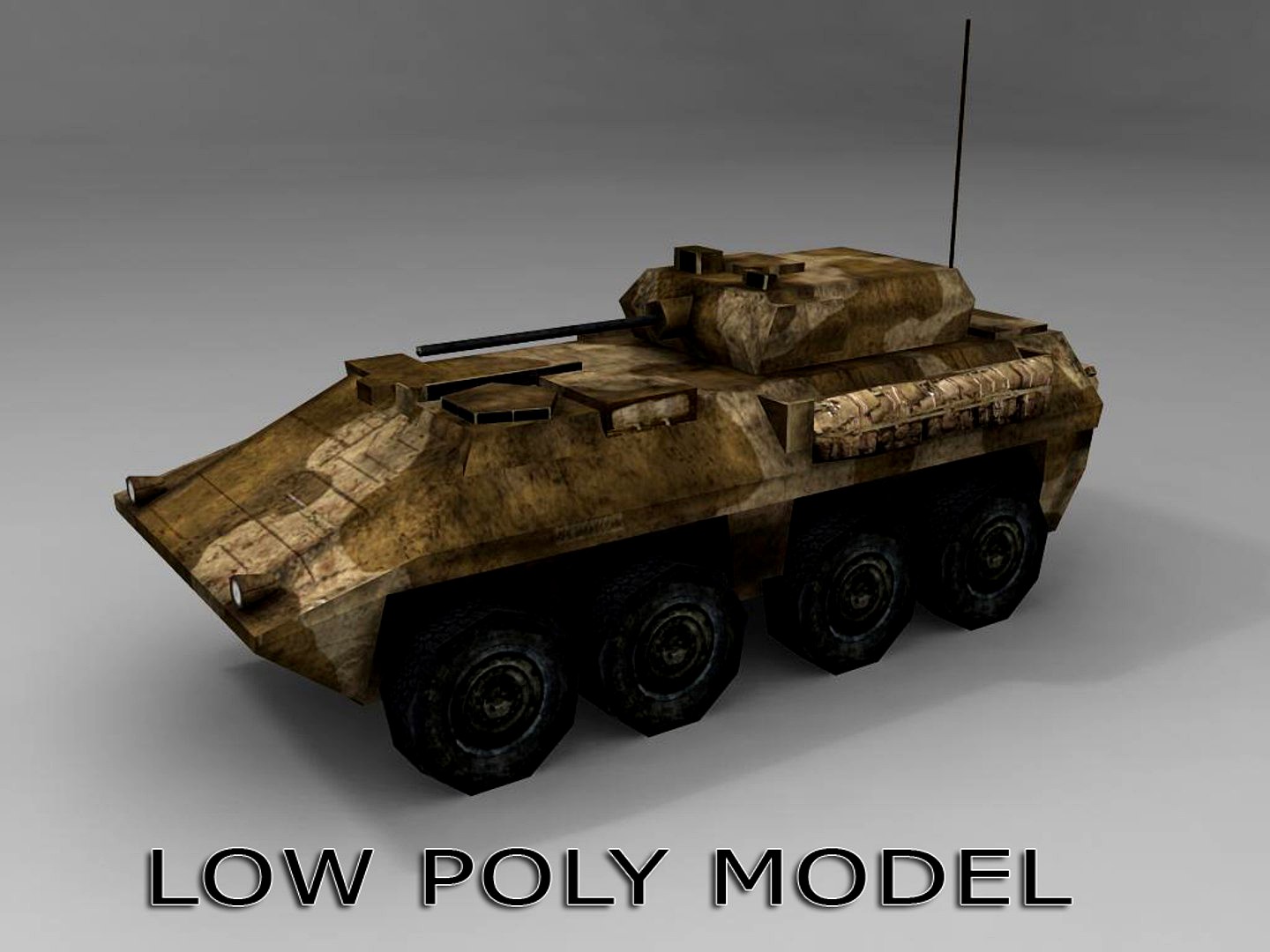 Low poly Stryker vehicle