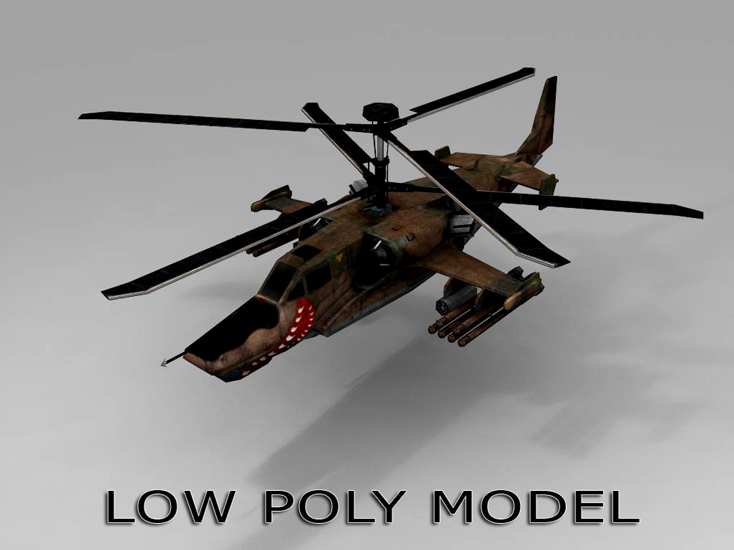 Low poly Ka-50 Helicopter