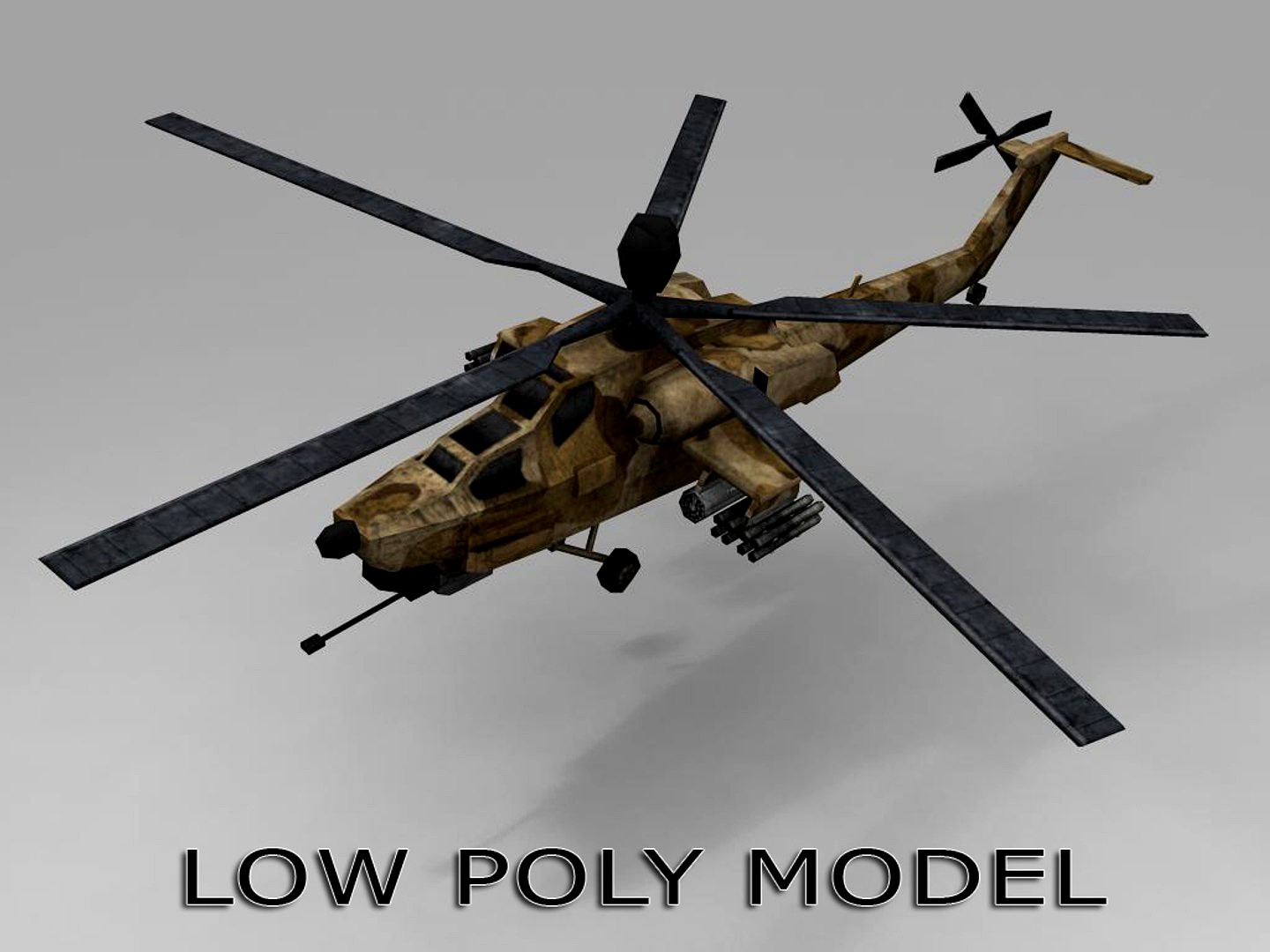 Low-poly Mi-28 helicopter