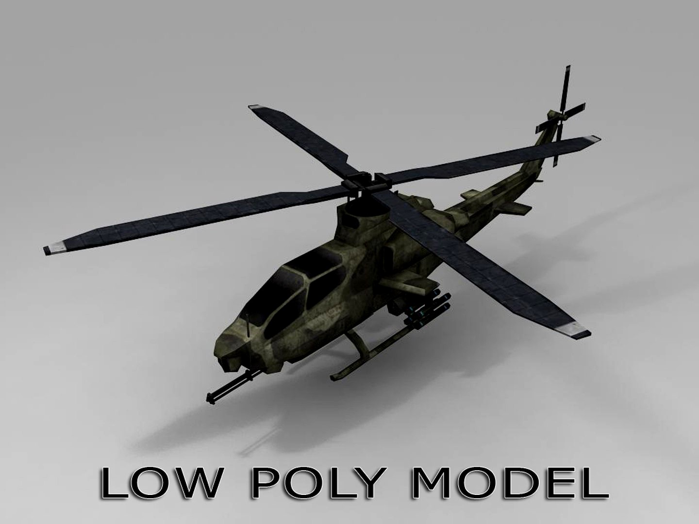 Low-poly AH_1 Viper helicopter