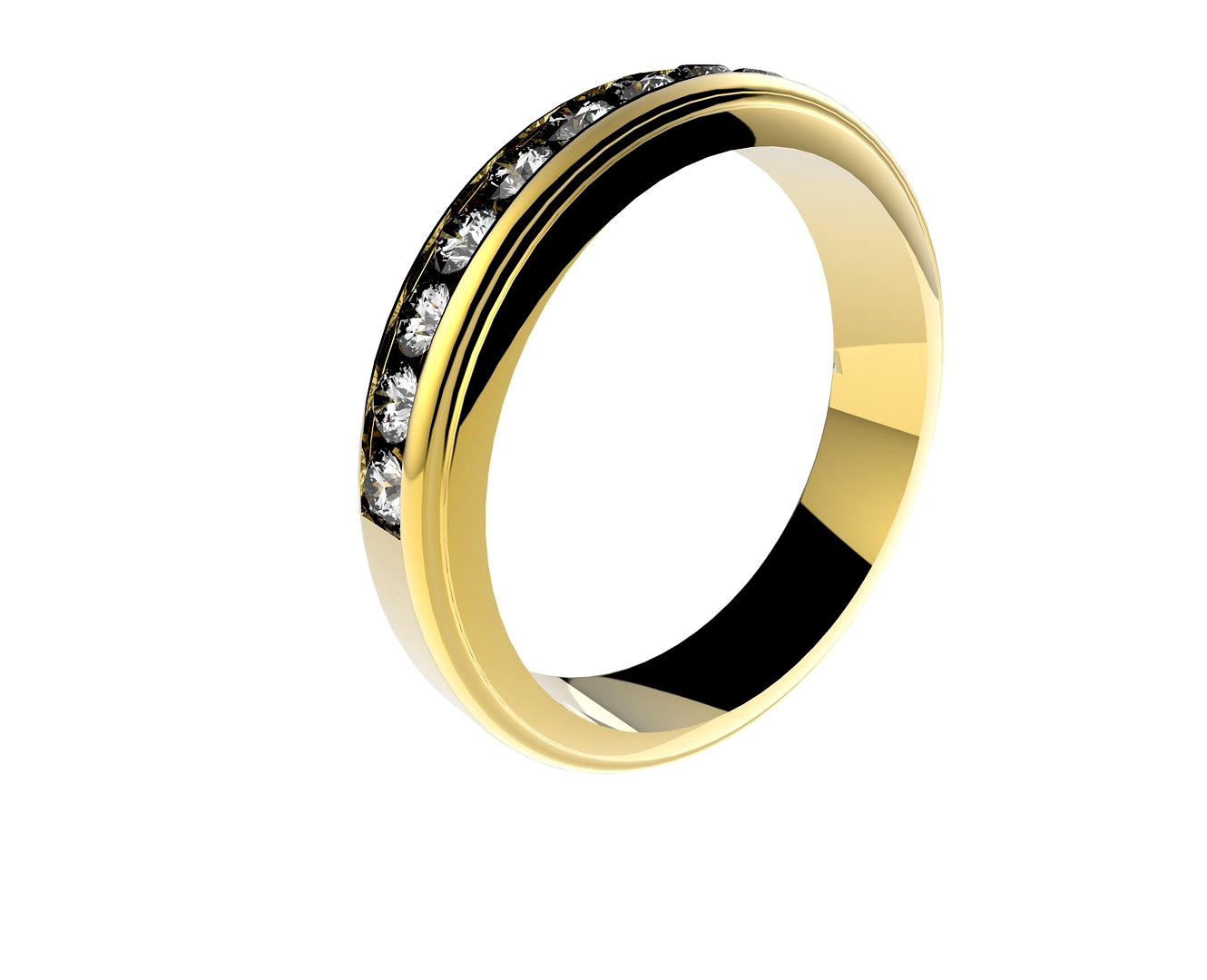 Ring Half Set with Diamonds 2