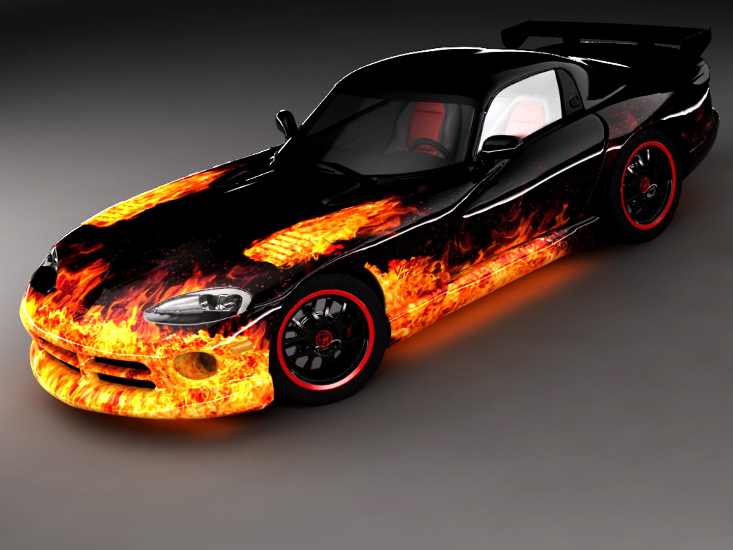 Dodge Viper GTS Flames