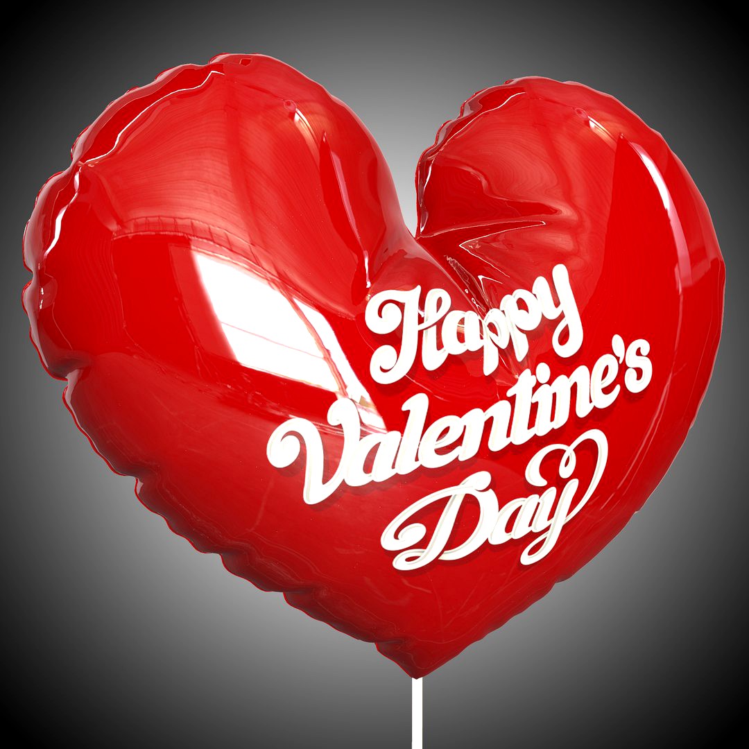 Inflatable Balloon Foil Heart Red
