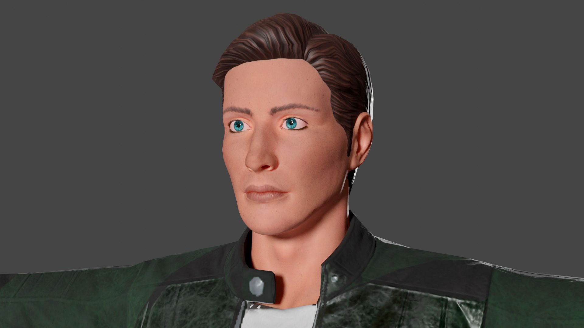 Man Low-poly 3D model Jack Strong
