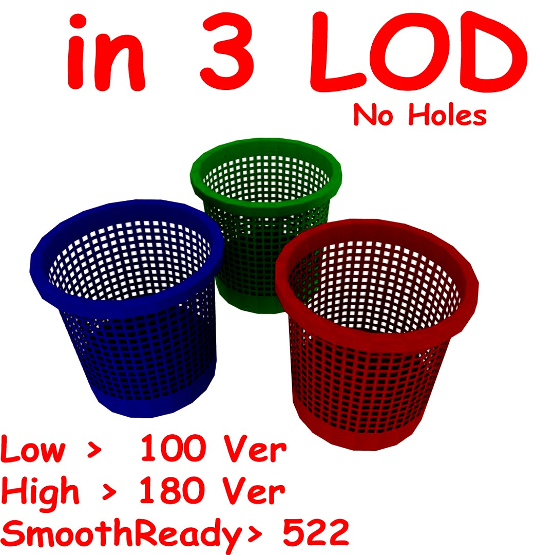 low poly Laundry Hamper