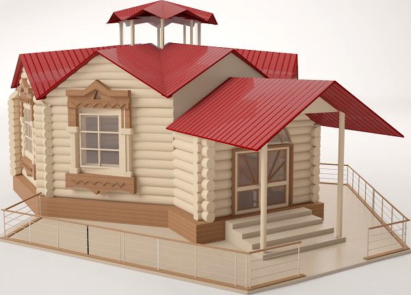 Wooden house 3D Model