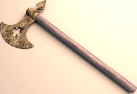 Medieval rusty axe 3D Model