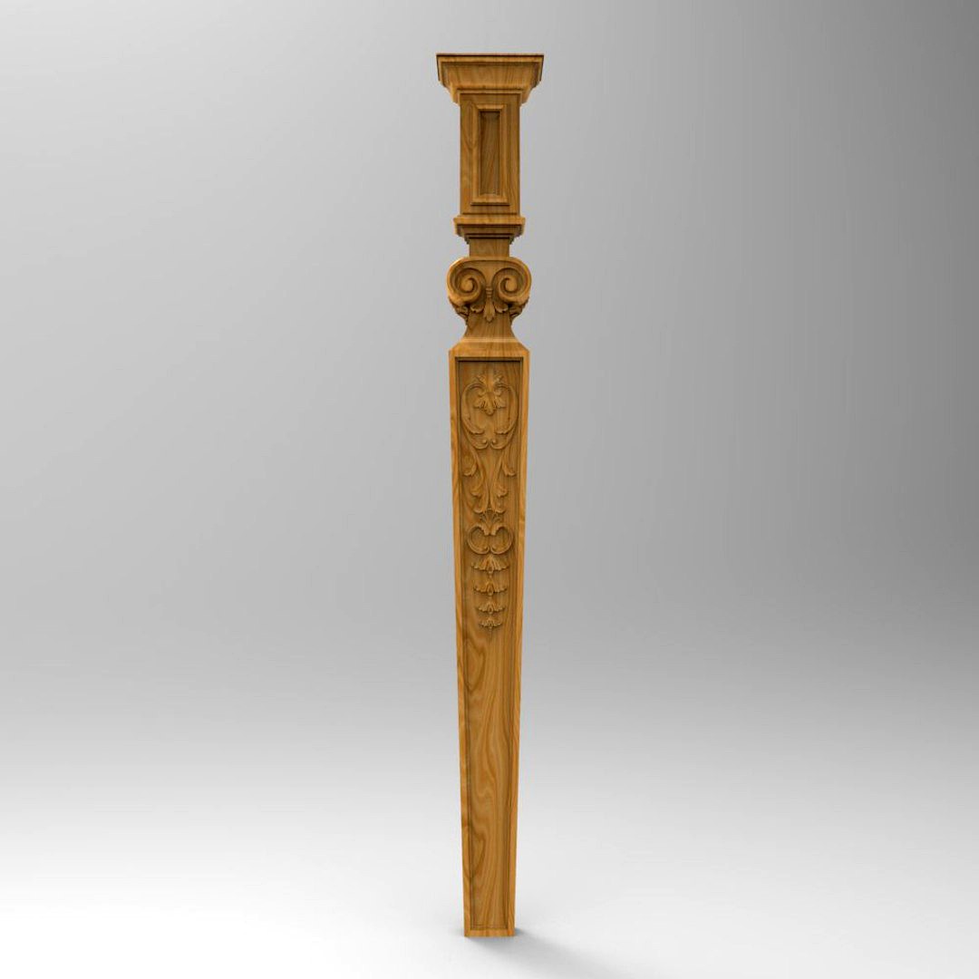 (695) Baluster - 3d STL model for CNC