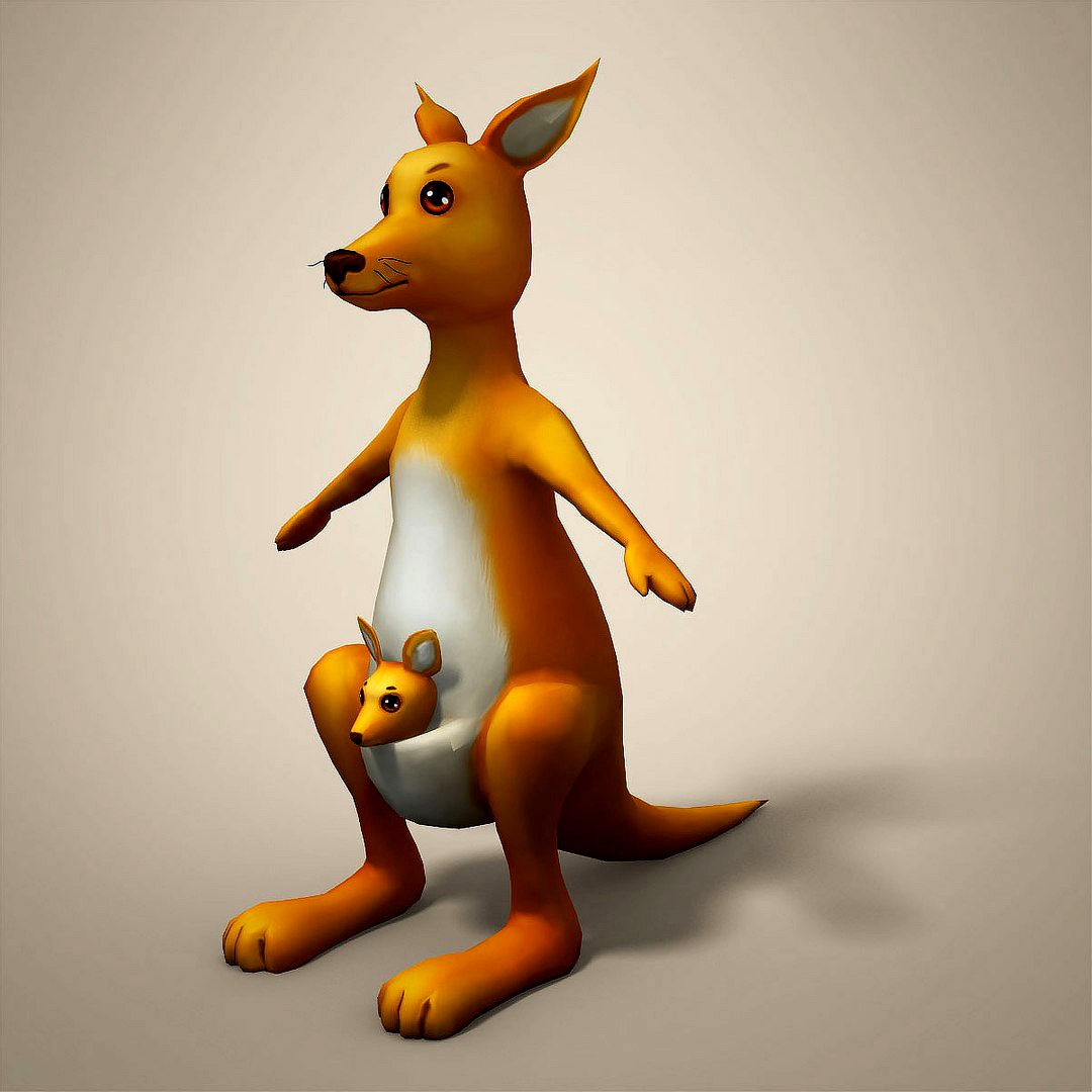 Cartoon kangaroo model