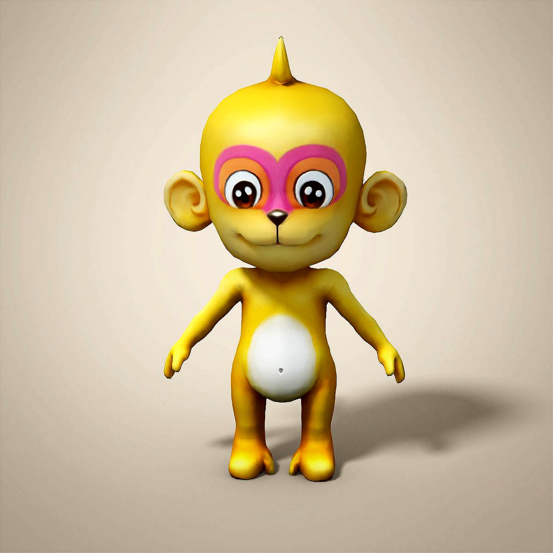 Cartoon monkey model