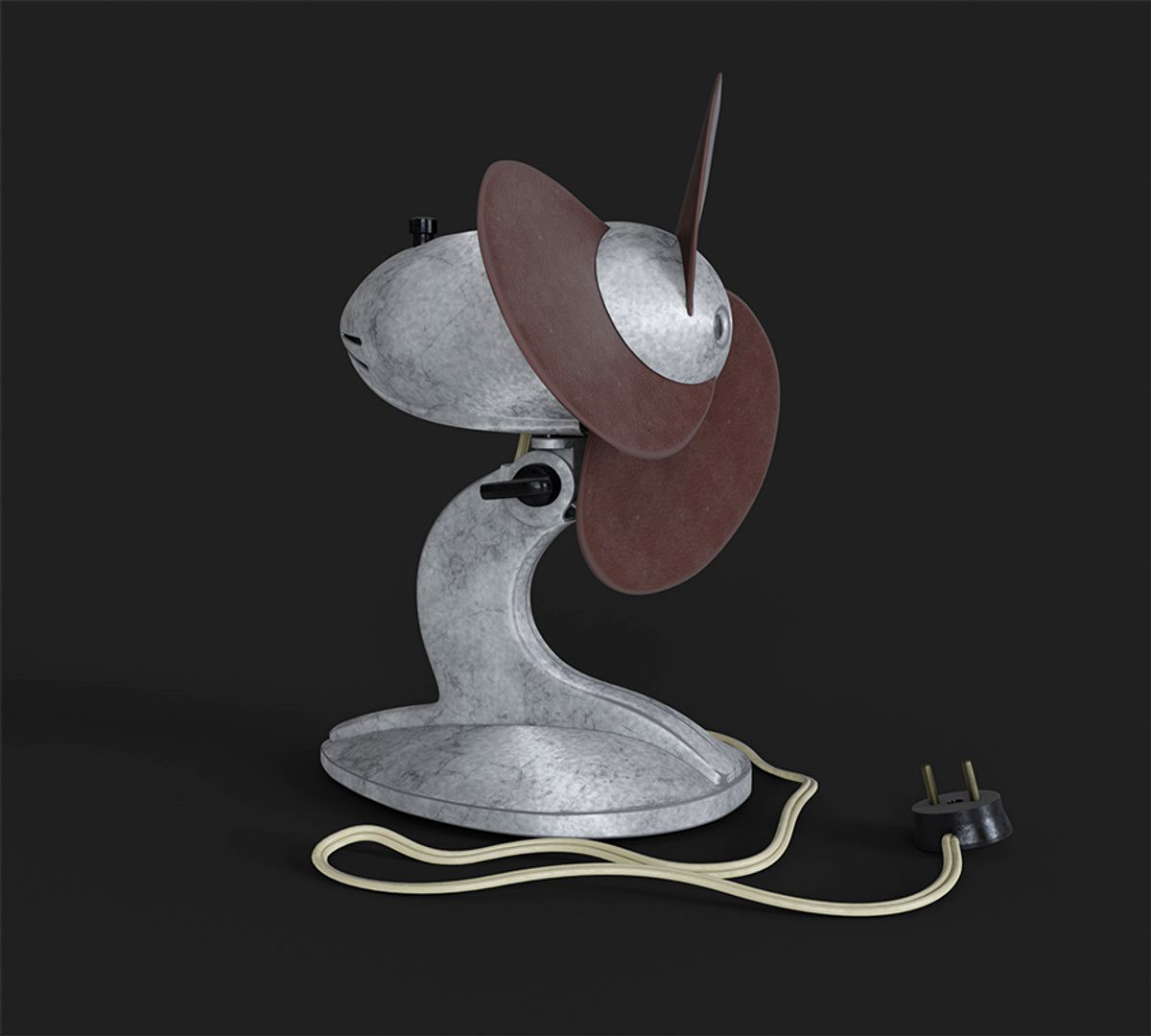 Vintage, Cooling fan - Ventilator. Table Fan. 3D model