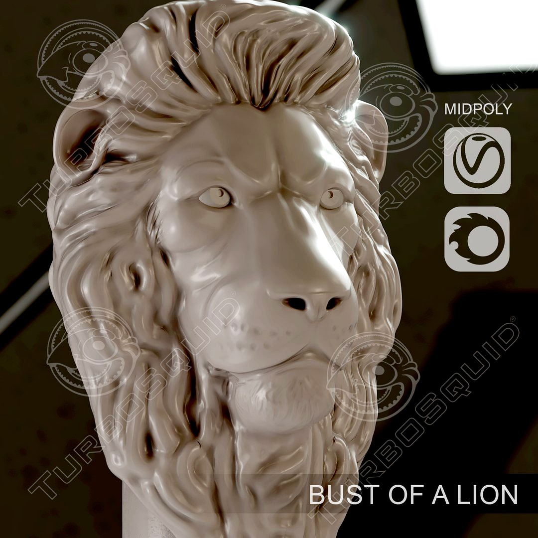 Bust of a lion