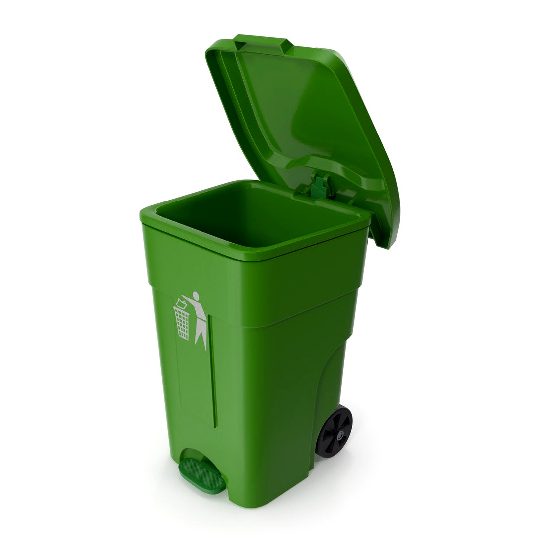 Outdoor Plastic Pedal Wheelie Bin