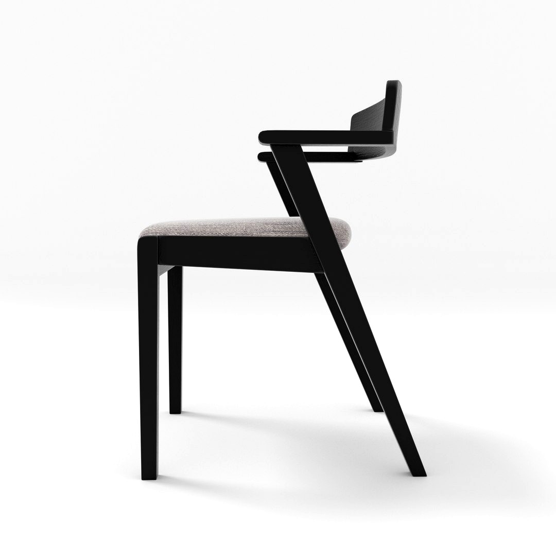 Zola Coral Gray and Ebony Dining Chair