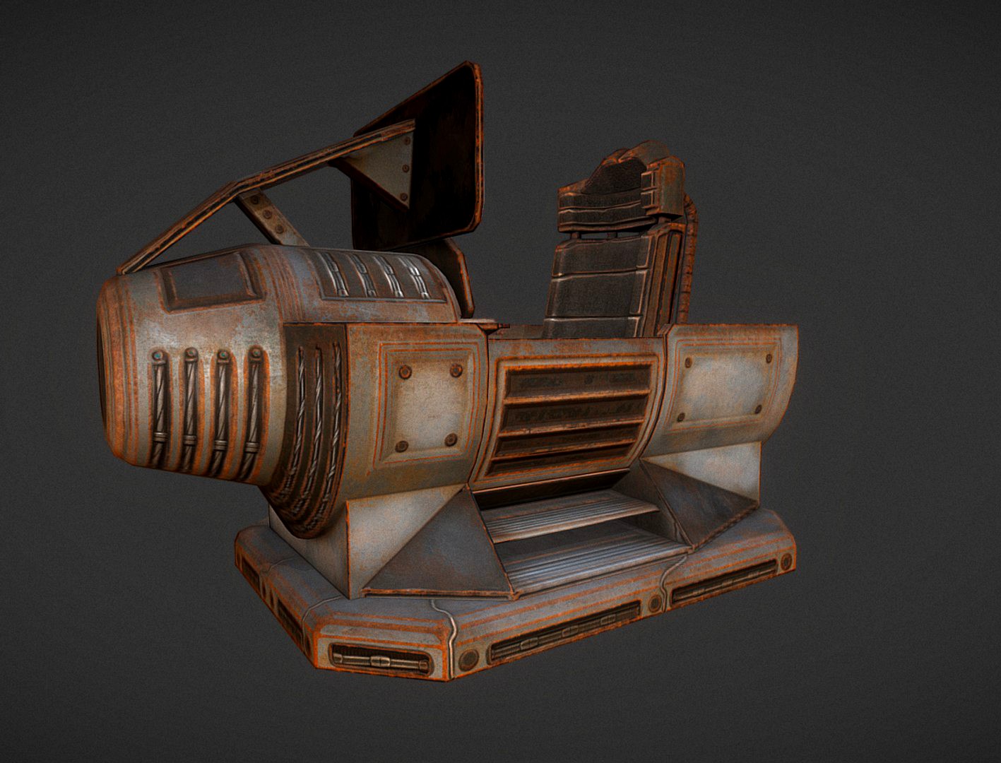 Futuristic control module Rusty Version