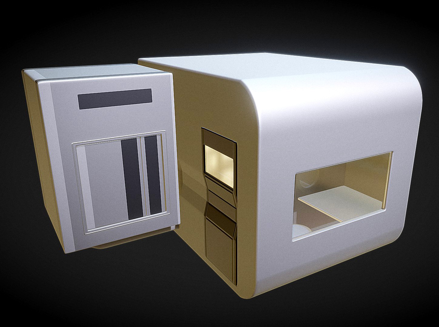Futuristic Living Module High Poly Version