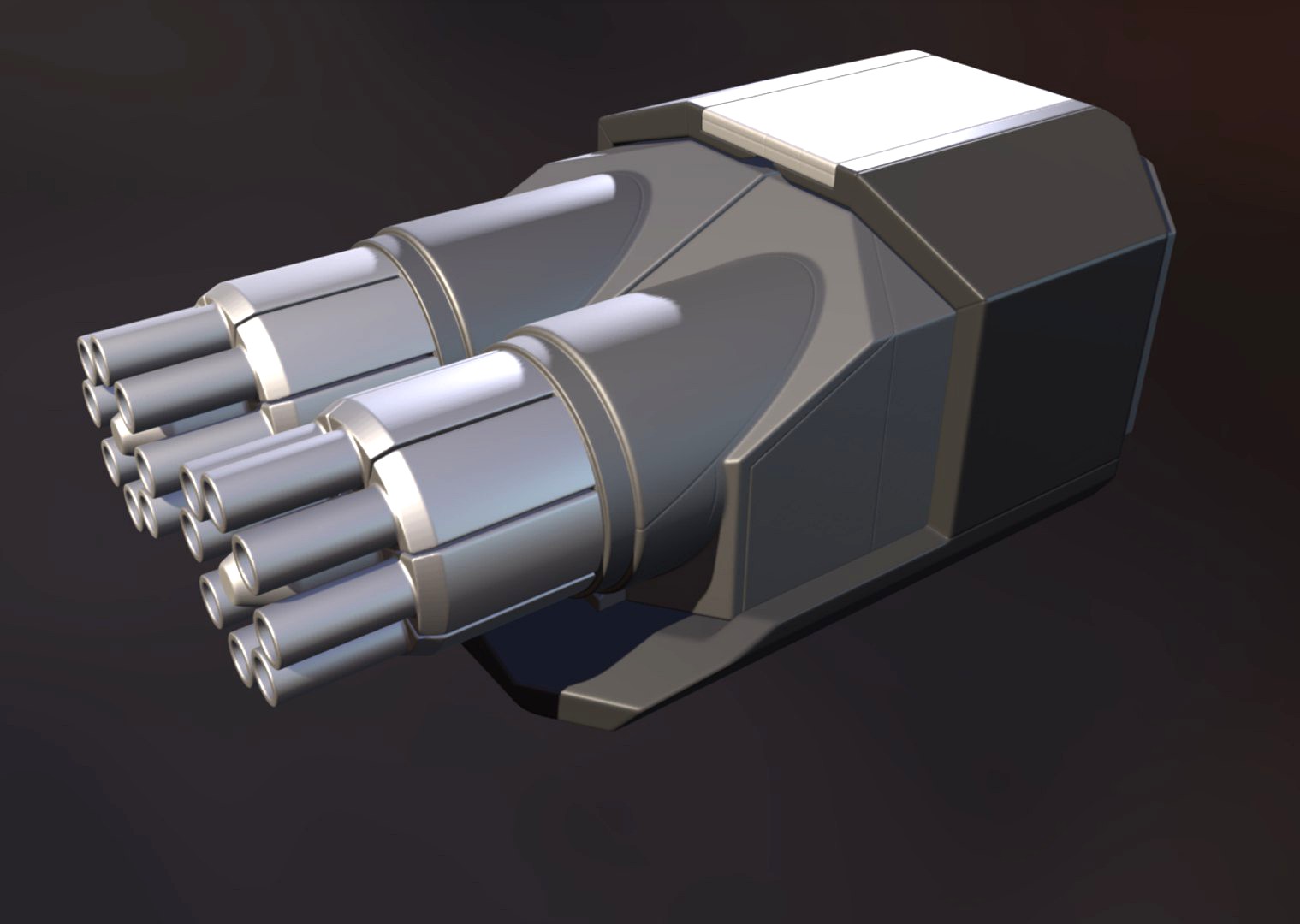 gatling gun module highpoly