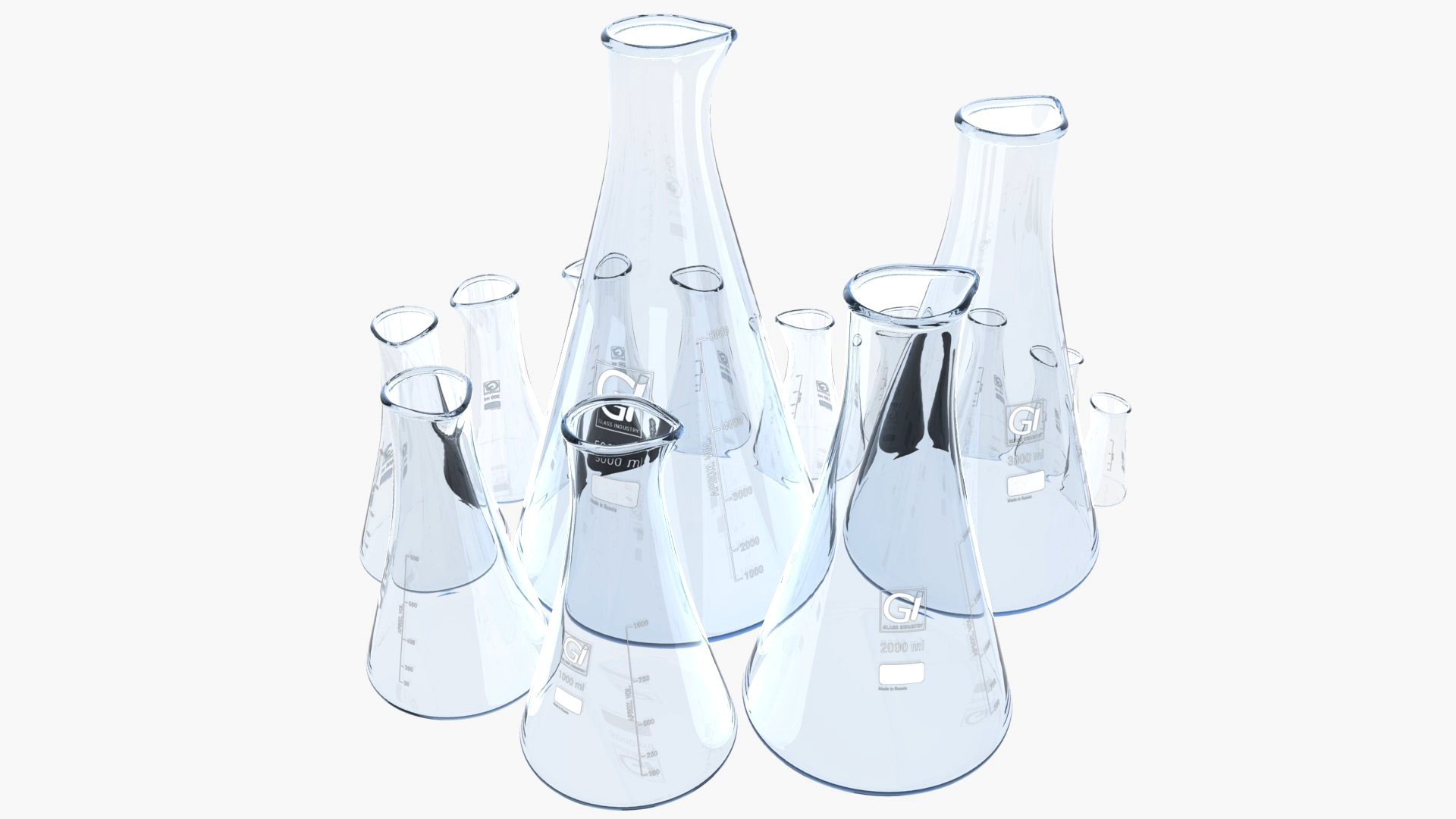 Erlenmeyer flask whith spout