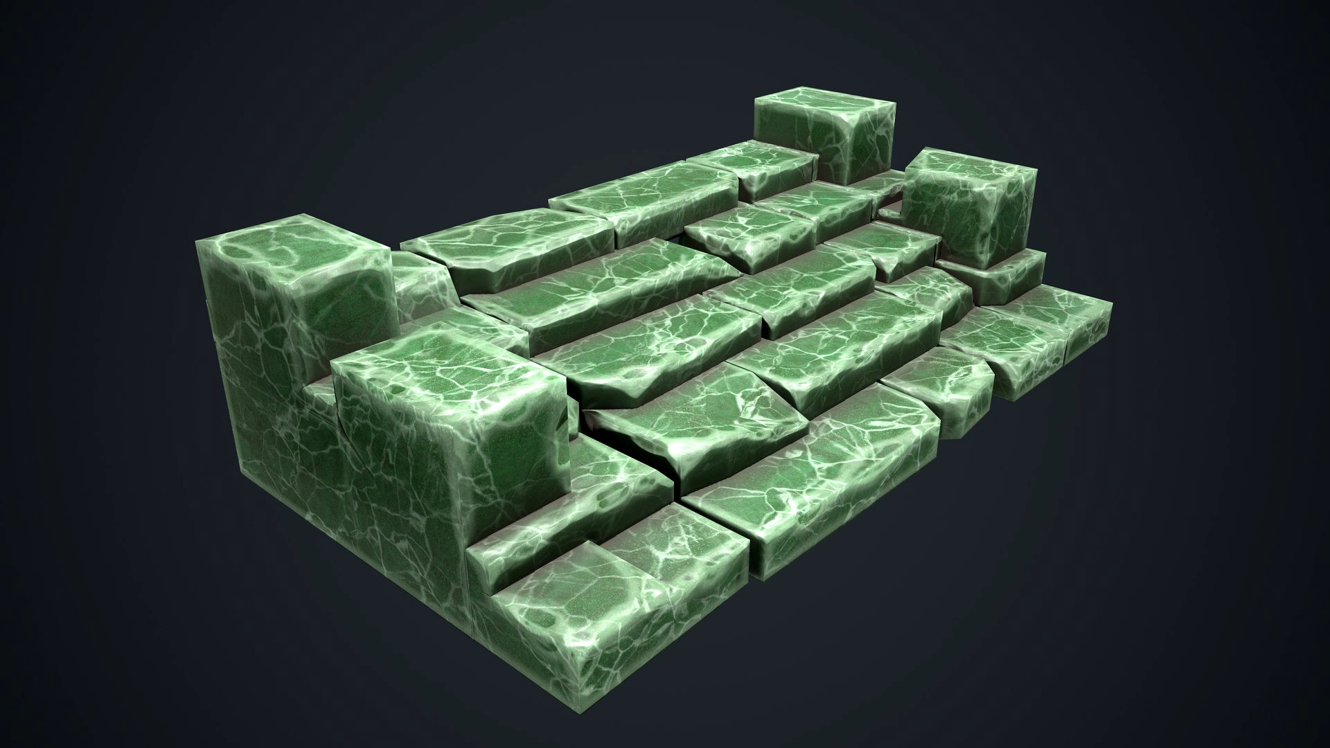 Green Marble Stairs