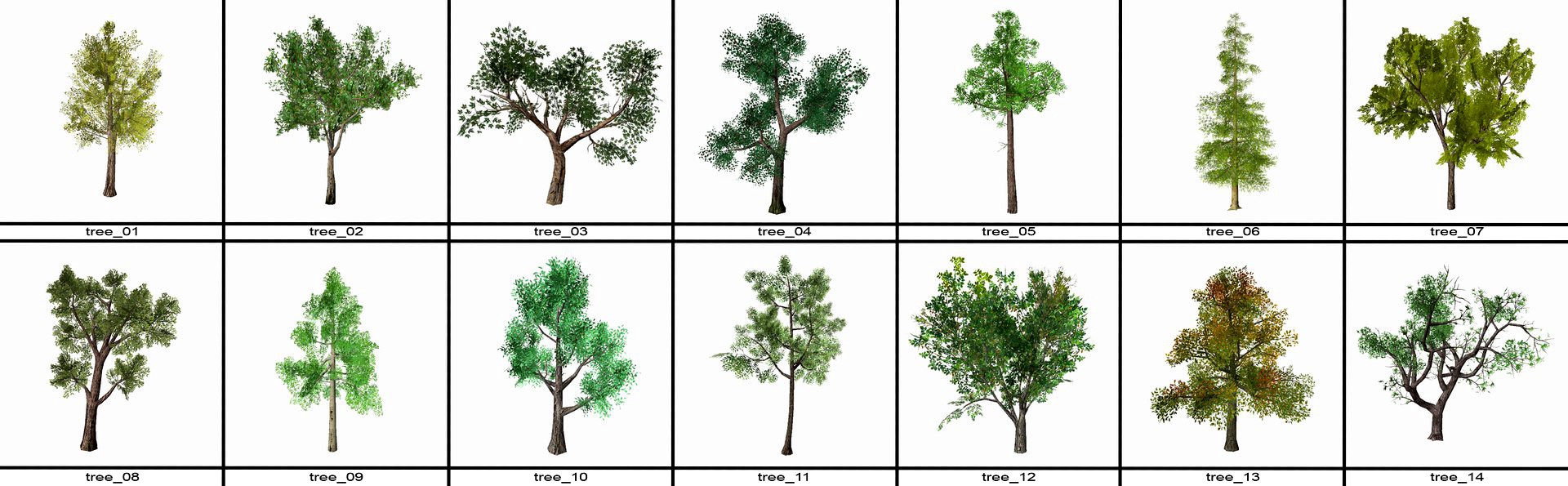 tree package (14 trees)