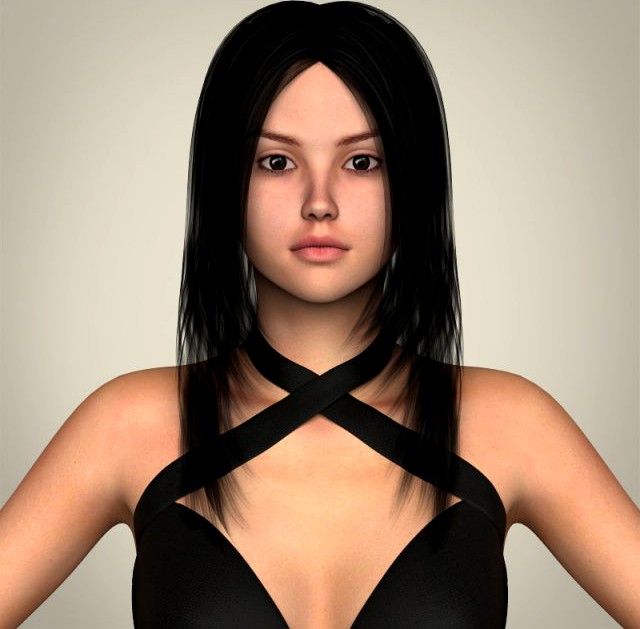 Realistic Sexy Teen Girl 3D Model