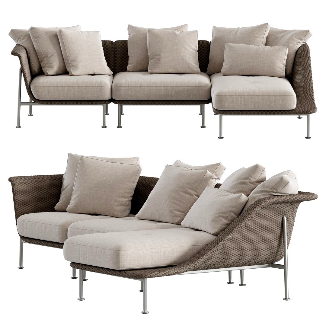 3-seat angle sofa Janus et Cie