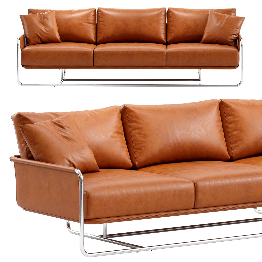 3-seat leather sofa