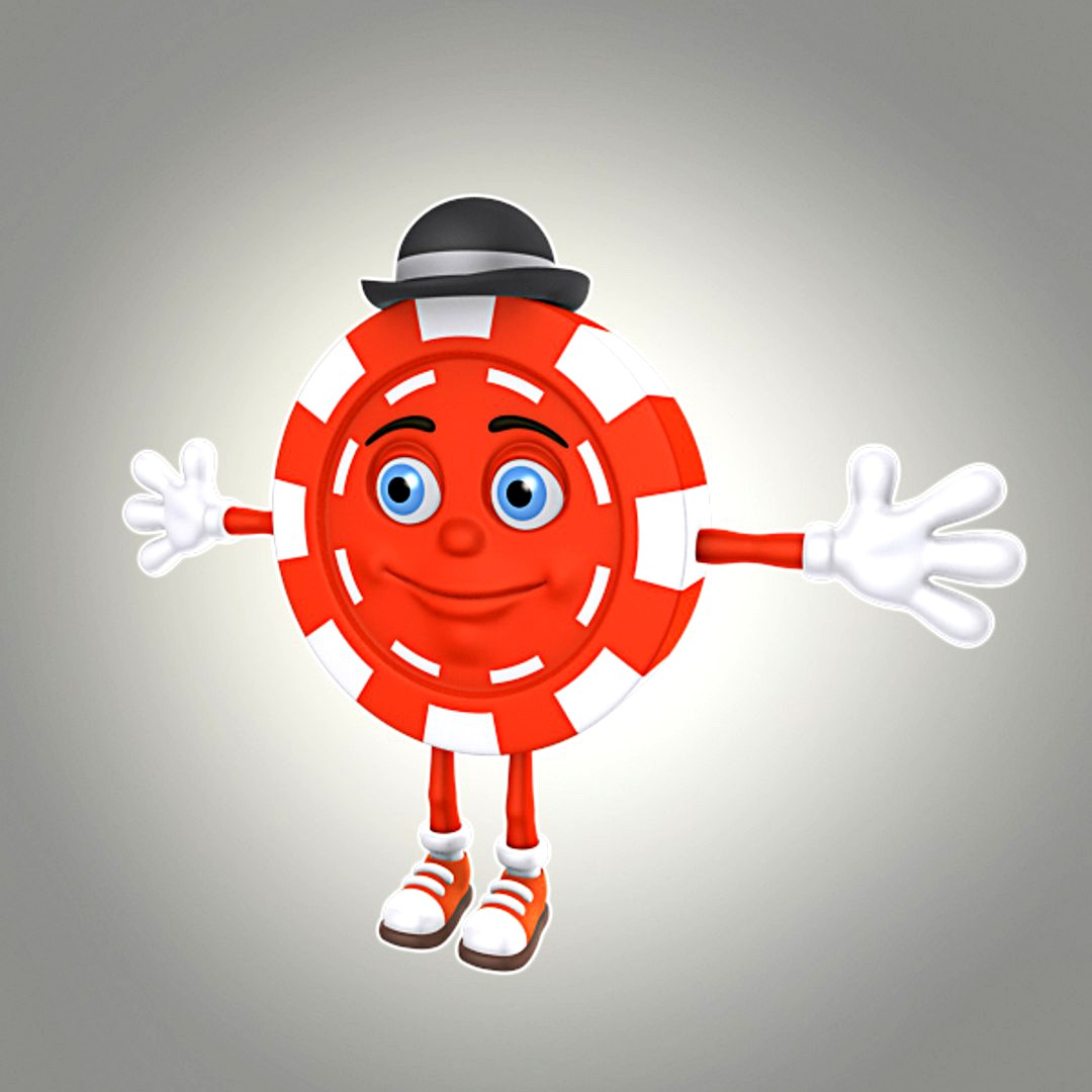 cartoon poker chip
