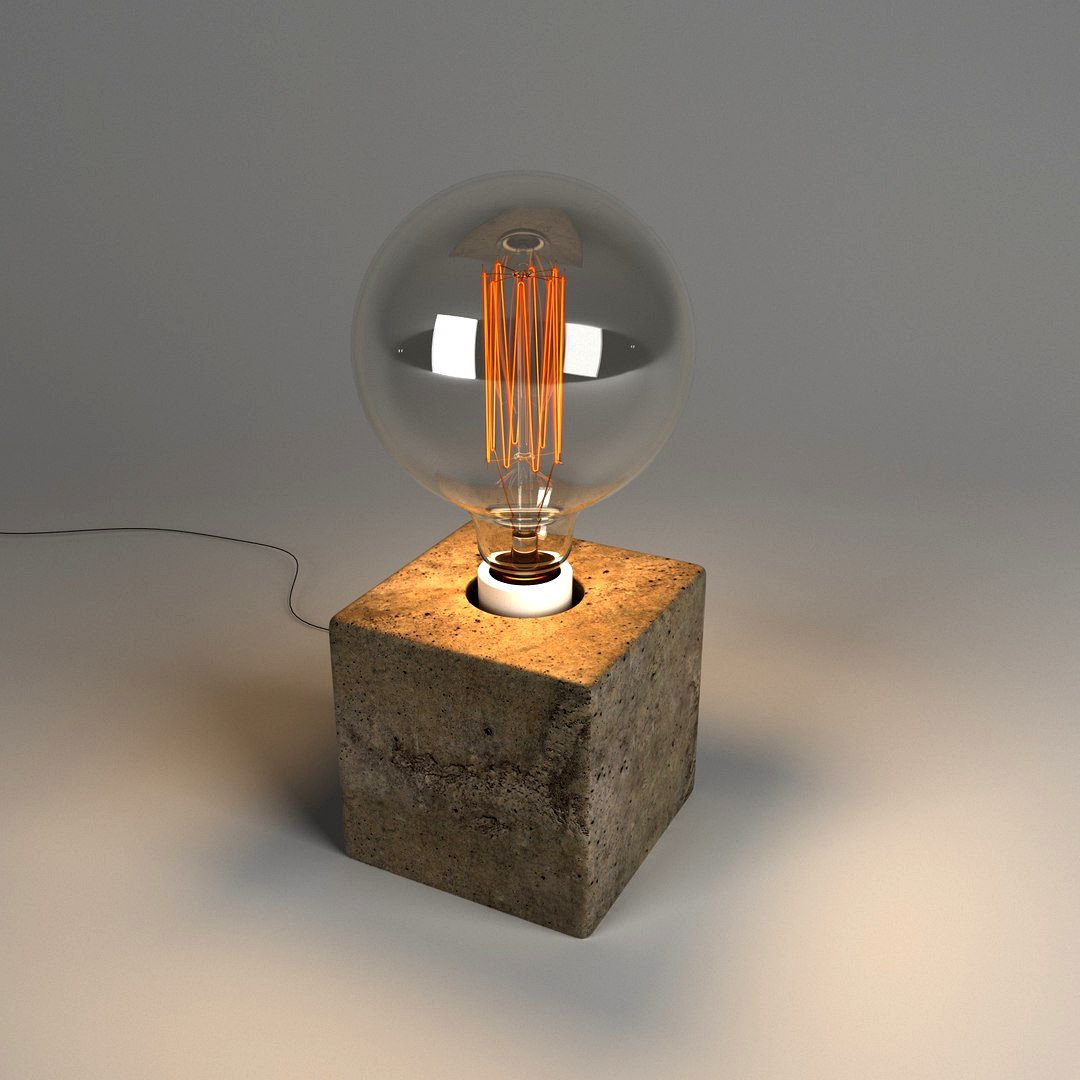 CUBE TABLE LAMP V-Ray