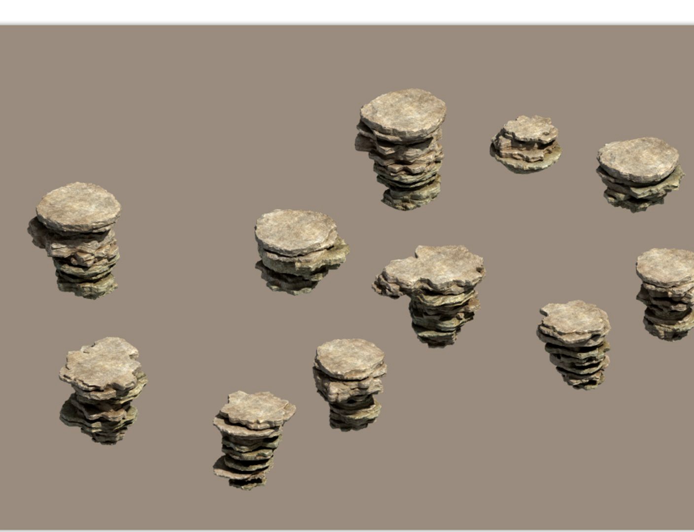 3D A group of stone model value 3D model22801