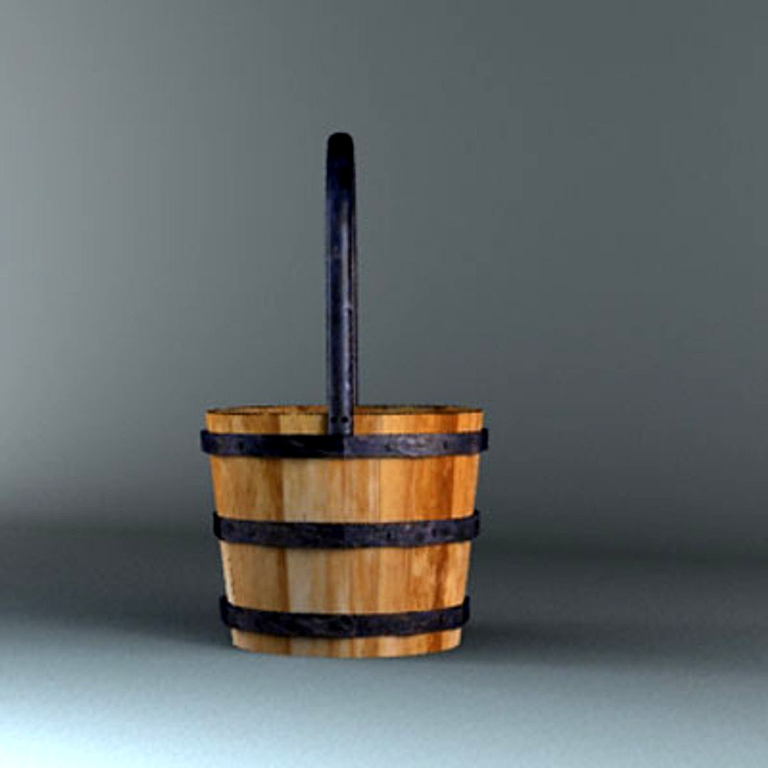 wooden bucket