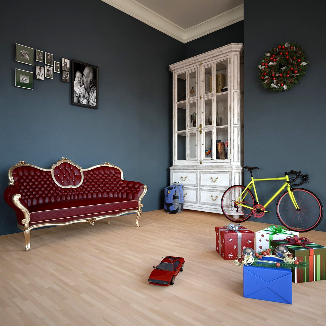 Interior Classic Sofa and Armchair 2 in 1 for CNC 33