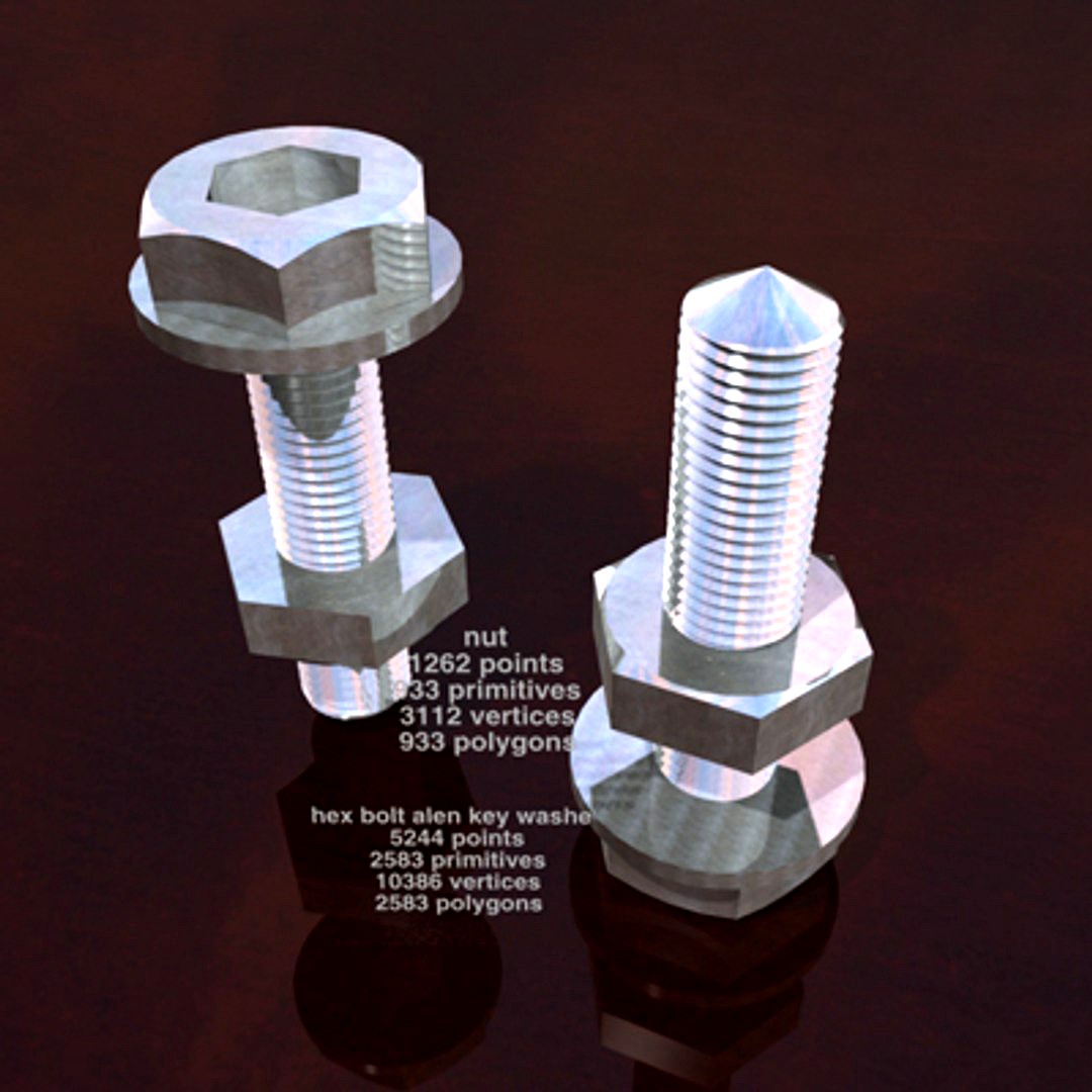hex bolt allen key washer  3ds