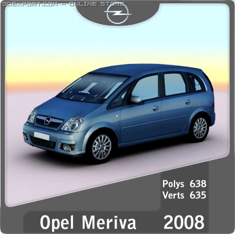 2008 Opel Meriva 3D Model