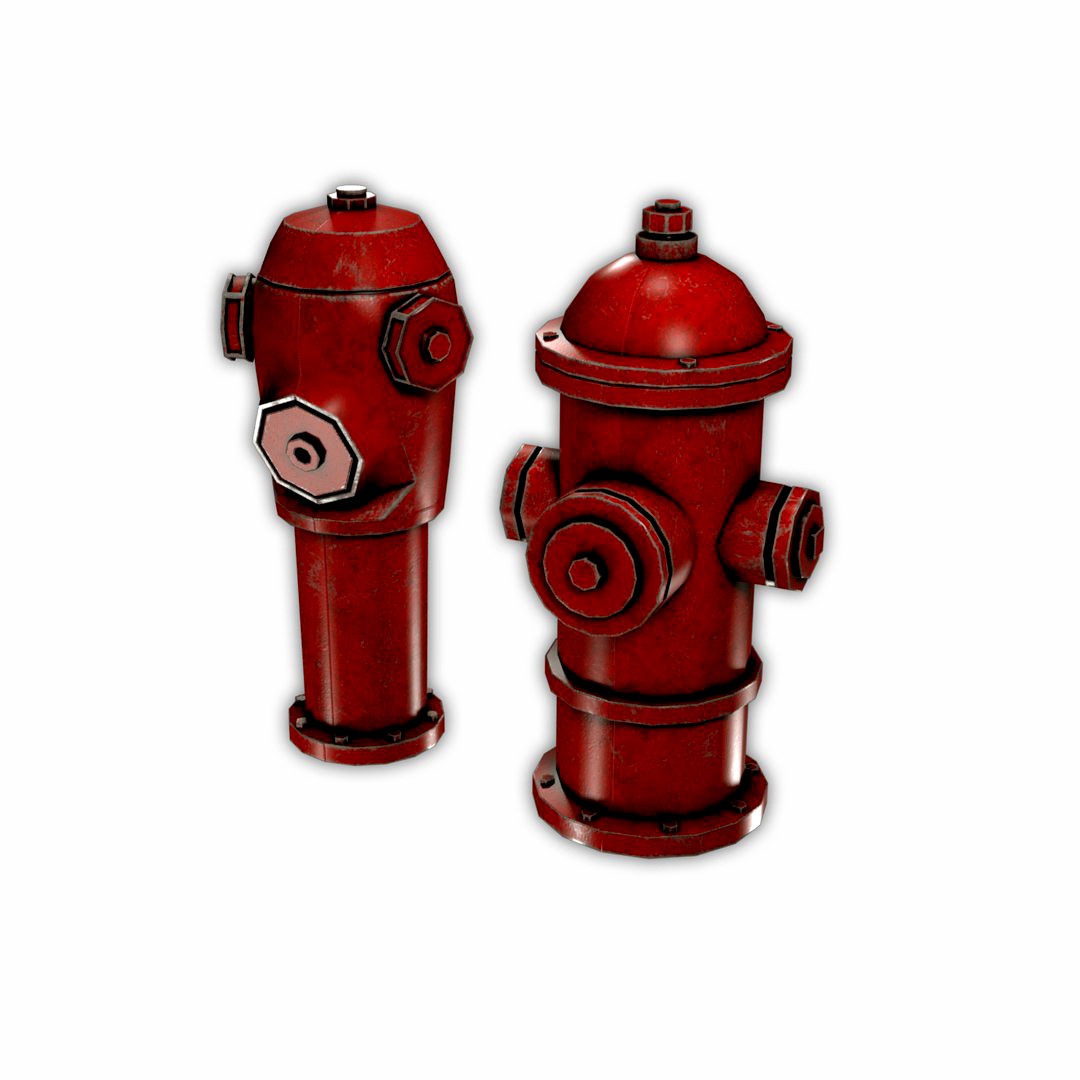Lowpoly Hydrants
