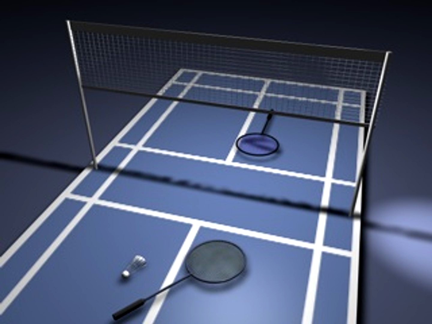 Badminton Court & Rackets