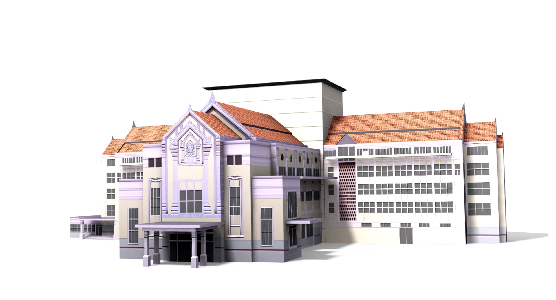 Low Poly The National Theatre Bangkok