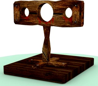 Low Poly Wooden Stocks 3D Model