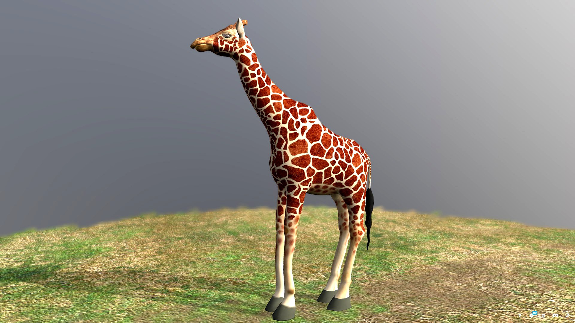 Giraffe lowpoly model