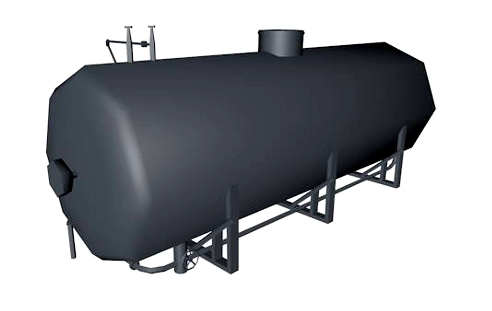 Low Poly Fuel Storage Tank Container