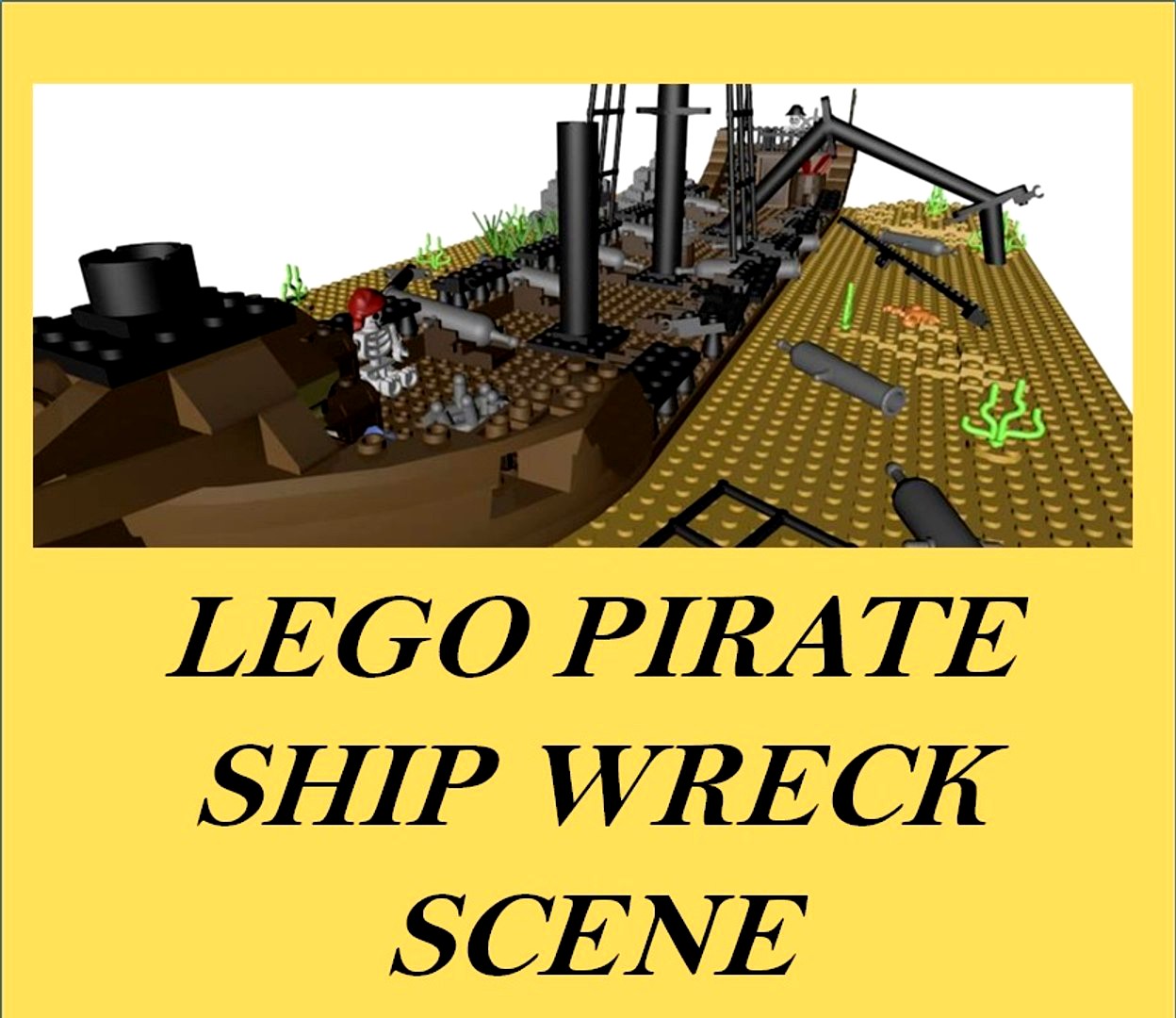 LEGO Ship Wreck Scene (sunken ship)