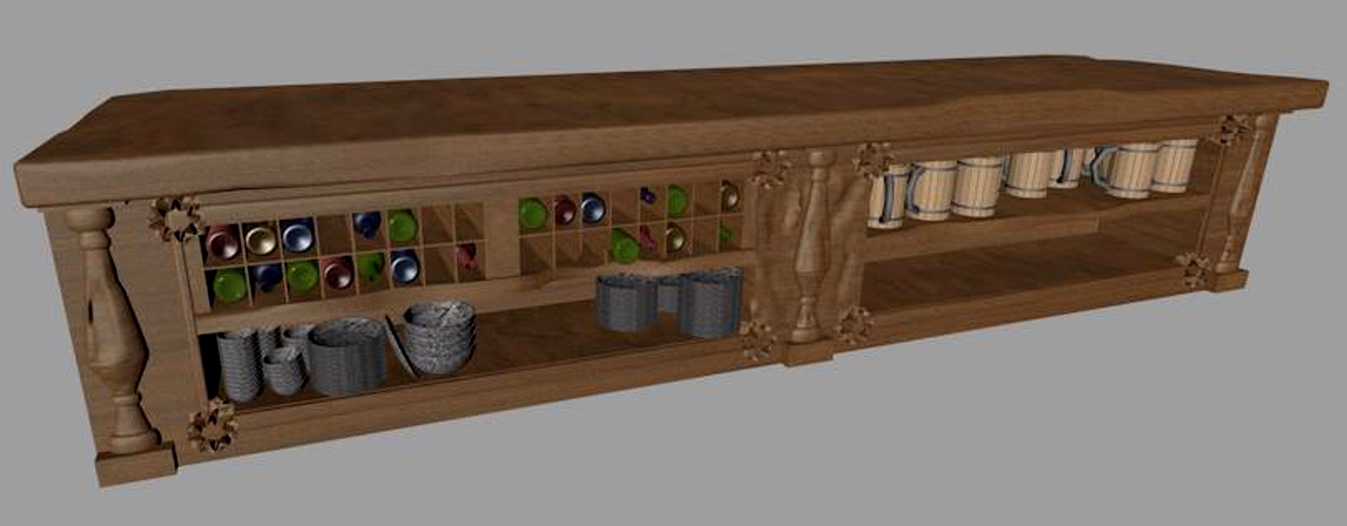 Detailed Cabinet bar