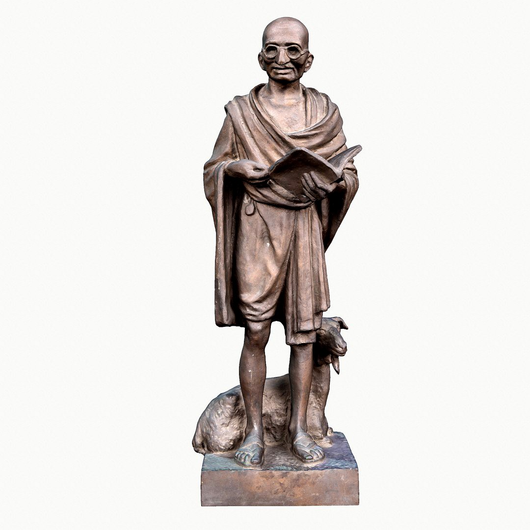 Gandhi with goat