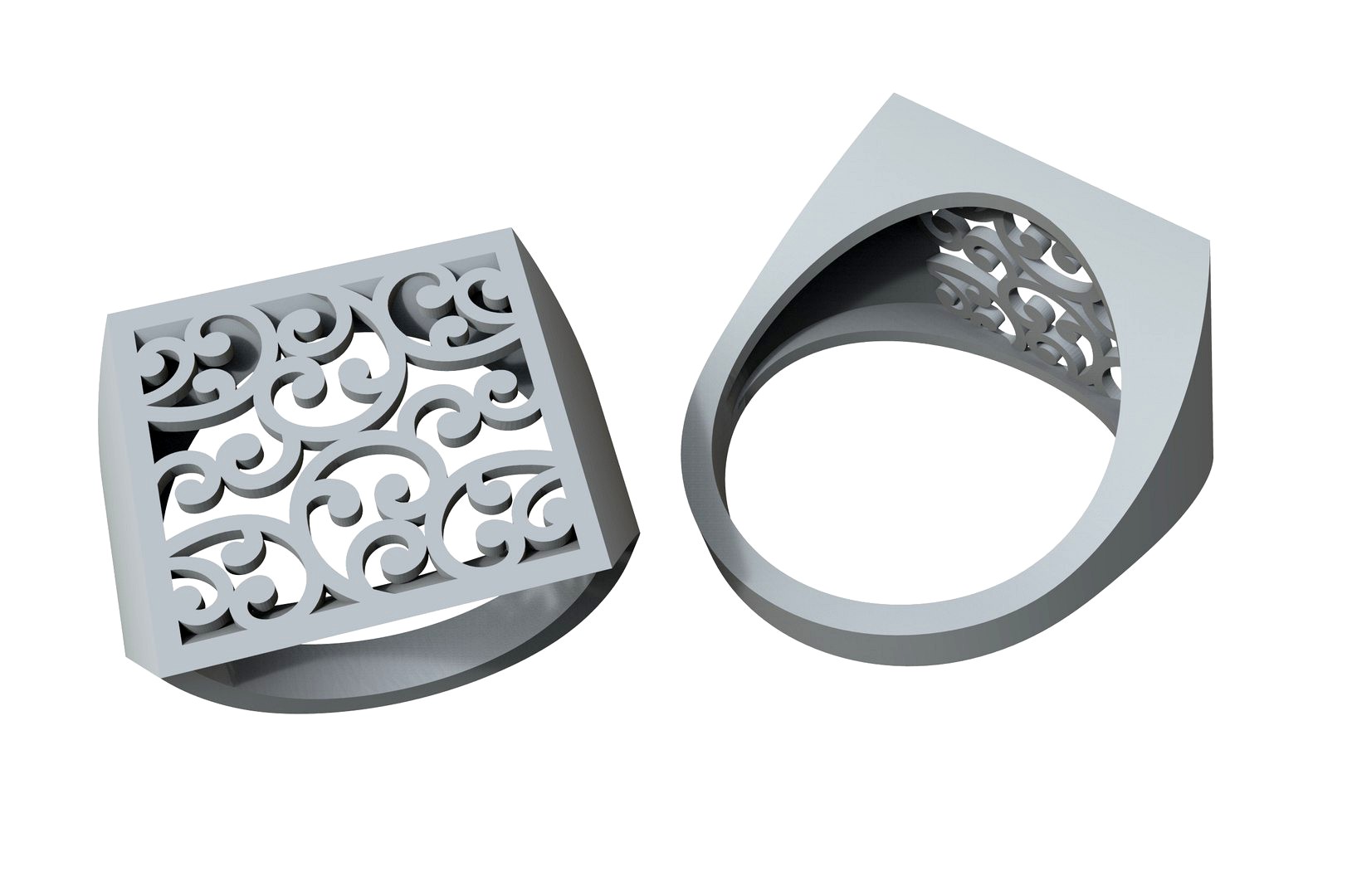 gold ring with a pattern