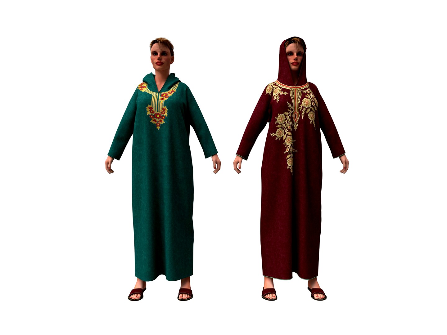 3d realistic woman with arabian cloth