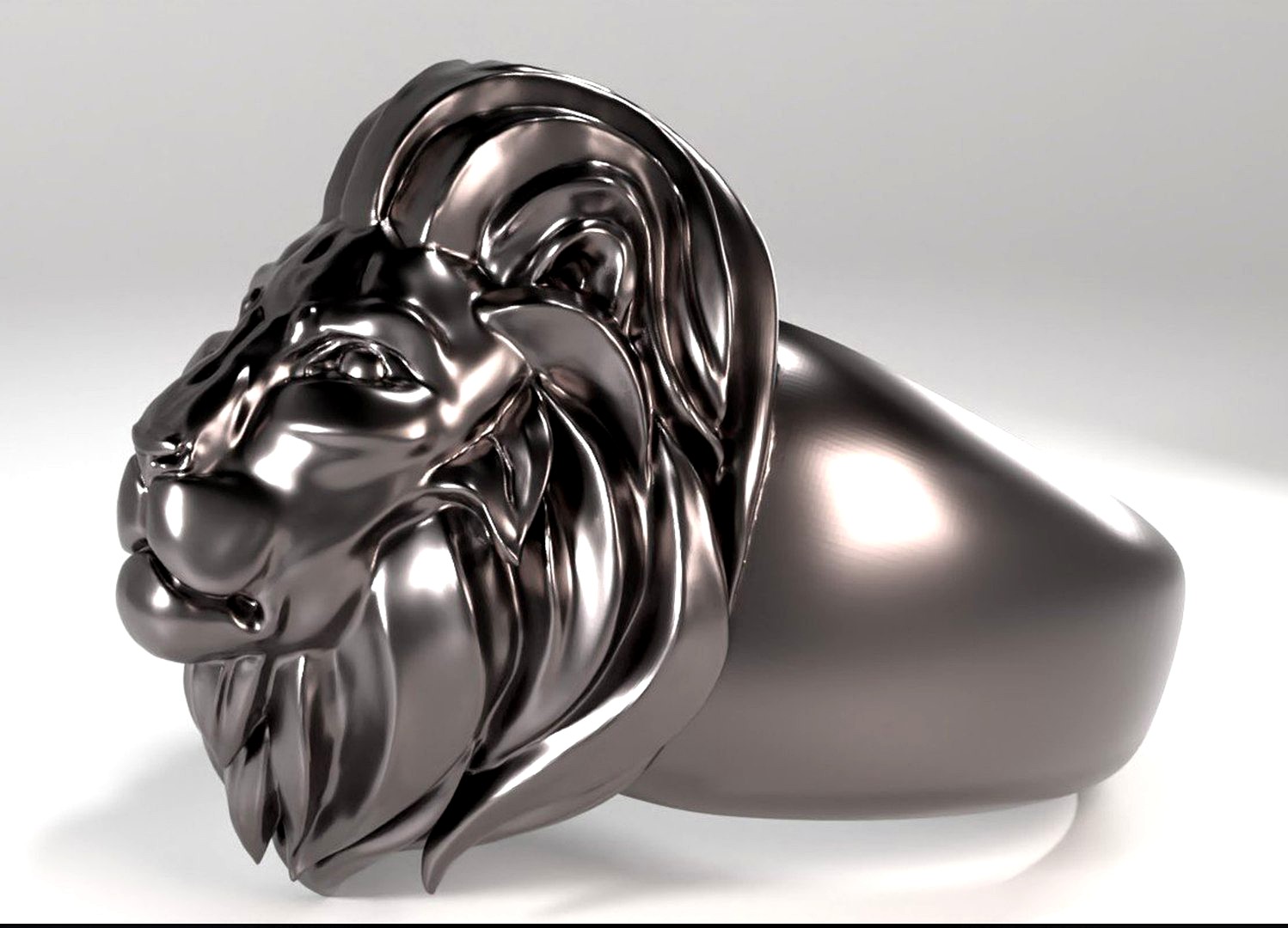 Lion ring for 3d printing model